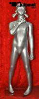 Weibliche Kinder Schaufensterpuppe Mdchen silber Schaufensterfigur Mannequin