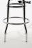 1x Barstool Black/White, padded, chorme "Maik"