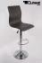 2 x Barstool brown height adjustable with backrest swivel seat top - "Steffen"