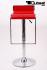 2 x Barstool  red height adjustable by gas lift action &#8211; "Vanessa"