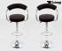 2 x Designer Barstool brown height adjustable by gas lift action &#8211;