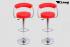 2 x Designer Barstool  red height adjustable by gas lift action &#8211;