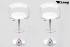 2 x Designer Barstool  white height adjustable by gas lift action &#8211;