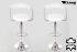 2 x Designer Barstool  white REAL LEATHER height adjustable by gas lift action &#8211;