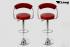 2 x Designer Barstool wine-red height adjustable by gas lift action &#8211;