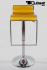 2x Barhocker gold hhenverstellbar mittels Gasdruckfeder mit Design Chromfusttze - "Vanessa"