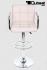 2x Design Barhocker creme hhenverstellbar mit gepolsterter Rckenlehne und abnehmbarer Armlehne - "Theo round"