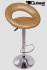 2x Designer Barstool gold padded height adjustable by gas lift action - "Clemens"