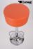 Barhocker orange hhenverstellbar runder Sitz klassisch gepolstert - "Tan MAX"
