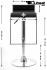 Barhocker  wei hhenverstellbar mittels Gasdruckfeder mit Design Chromfusttze - "Vanessa"