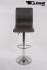 Barstool brown height adjustable with backrest swivel seat top - "Steffen"