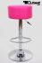 Barstool pink height adjustable round seat classical comfortably padded - "Tan"