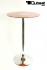 Bistro Table orange, Round orange Glass Board 102 cm- "Berlin"