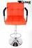 Design Barhocker orange hhenverstellbar mit gepolsterter Rckenlehne und abnehmbarer Armlehne - "Theo"