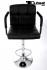 Designer Barstool  black height adjustable with padded backrest and removable armrest &#8211; "Theo&#8221;