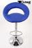 Designer Barstool blue padded height adjustable by gas lift action - "Clemens"