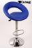 Designer Barstool blue padded height adjustable by gas lift action - "Clemens"