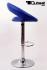 Designer Barstool blue padded height adjustable by gas lift action - "Clemens"