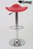 Designer Barstool red height adjustable, ergonomically shaped seat - "Simon"