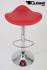 Designer Barstool red height adjustable, ergonomically shaped seat - "Simon"