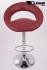 Designer Barstool wine-red padded height adjustable by gas lift action - "Clemens"