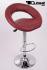 Designer Barstool wine-red padded height adjustable by gas lift action - "Clemens"