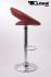 Designer Barstool wine-red padded height adjustable by gas lift action - "Clemens"