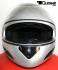 Integralhelm Motorradhelm Sonnenblende - silber Gr. M