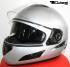 Integralhelm Motorradhelm Sonnenblende - silber Gr. M