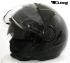 Jet Helmet, Motorcycle Helmet, Sunvisor - Black, Size M