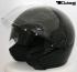 Jet Helmet, Motorcycle Helmet, Sunvisor - Dull Black, Size L