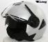 Jet Helmet, Motorcycle Helmet, Sunvisor - Silver, Size XS