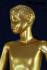 Kinder Schaufensterpuppe Schaufensterfigur gold mit Kopf und Gesicht Mannequin