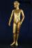 Kinder Schaufensterpuppe Schaufensterfigur gold mit Kopf und Gesicht Mannequin