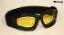 Motorcycle Goggles Black with Yellow Lenses