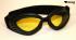 Motorcycle Goggles Black, Yellow Tinted Lenses