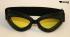 Motorcycle Goggles Black, Yellow Tinted Lenses