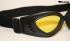 Motorcycle Goggles Black, Yellow Tinted Lenses