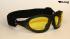 Motorcycle Goggles Black, Yellow Tinted Lenses