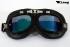 Motorcycle Goggles Classic, Black, Rainbow-Tinted Lenses, black frame