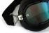 Motorcycle Goggles Classic, Black, Rainbow-Tinted Lenses, black frame