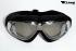 Motorcycle Goggles Classic, Black, Silver Lenses