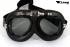 Motorcycle Goggles Classic, Black, Smoke-Tinted Lenses