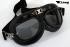 Motorcycle Goggles Classic, Black, Smoke-Tinted Lenses