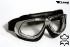 Motorcycle Goggles Classic, REAL LEATHER; Black, clear Lenses