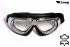 Motorcycle Goggles Classic, REAL LEATHER; Black, clear Lenses