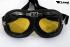 Motorradbrille Fliegerbrille Biker Chopper gelb getnte Glser schwarzer Rahmen