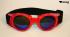 Motorradbrille rot, Rainbow-getnte Glser