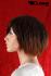 Red-brown short hair wig with slightly wavy hair