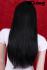 Schwarze Percke Echthaar lang  Frauenpercke echtes Haar ca 55 cm Indian Remy Hair
